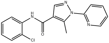 N-(2-chlorophenyl)-5-methyl-1-(2-pyridinyl)-1H-pyrazole-4-carboxamide Struktur