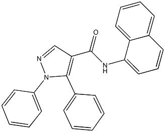 N-(1-naphthyl)-1,5-diphenyl-1H-pyrazole-4-carboxamide Struktur