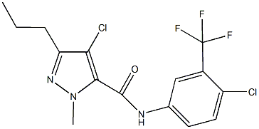 4-chloro-N-[4-chloro-3-(trifluoromethyl)phenyl]-1-methyl-3-propyl-1H-pyrazole-5-carboxamide Struktur