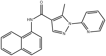 5-methyl-N-(1-naphthyl)-1-(2-pyridinyl)-1H-pyrazole-4-carboxamide Struktur