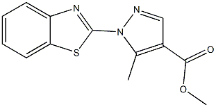 methyl 1-(1,3-benzothiazol-2-yl)-5-methyl-1H-pyrazole-4-carboxylate Struktur