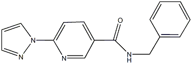 N-benzyl-6-(1H-pyrazol-1-yl)nicotinamide Struktur