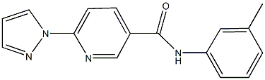 N-(3-methylphenyl)-6-(1H-pyrazol-1-yl)nicotinamide Struktur