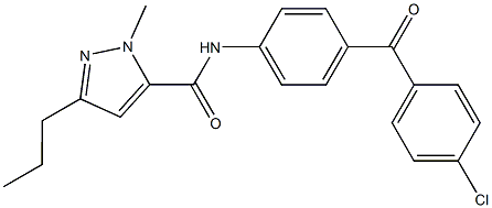 N-[4-(4-chlorobenzoyl)phenyl]-1-methyl-3-propyl-1H-pyrazole-5-carboxamide Struktur