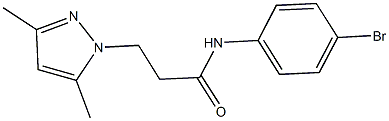 N-(4-bromophenyl)-3-(3,5-dimethyl-1H-pyrazol-1-yl)propanamide Struktur