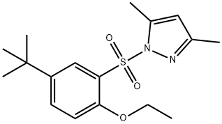 4-tert-butyl-2-[(3,5-dimethyl-1H-pyrazol-1-yl)sulfonyl]phenyl ethyl ether Struktur