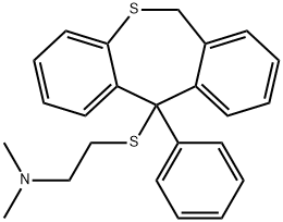 N,N-dimethyl-N-{2-[(11-phenyl-6,11-dihydrodibenzo[b,e]thiepin-11-yl)sulfanyl]ethyl}amine Struktur