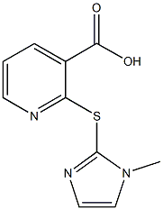 2-[(1-methyl-1H-imidazol-2-yl)sulfanyl]nicotinic acid Struktur