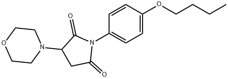 1-(4-butoxyphenyl)-3-(4-morpholinyl)-2,5-pyrrolidinedione Struktur