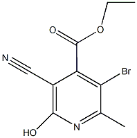 ethyl 3-bromo-5-cyano-6-hydroxy-2-methylisonicotinate Struktur