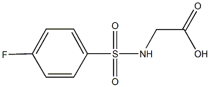 {[(4-FLUOROPHENYL)SULFONYL]AMINO}ACETIC ACID Struktur