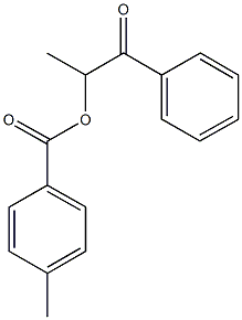 1-methyl-2-oxo-2-phenylethyl 4-methylbenzoate Struktur