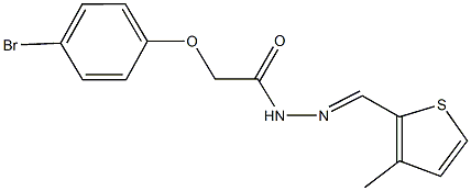 2-(4-bromophenoxy)-N'-[(3-methylthien-2-yl)methylene]acetohydrazide Struktur