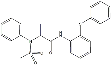 2-[(methylsulfonyl)anilino]-N-[2-(phenylsulfanyl)phenyl]propanamide Struktur