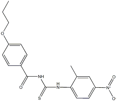 N-{4-nitro-2-methylphenyl}-N'-(4-propoxybenzoyl)thiourea Struktur