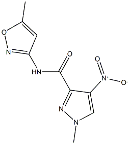 4-nitro-1-methyl-N-(5-methyl-3-isoxazolyl)-1H-pyrazole-3-carboxamide Struktur