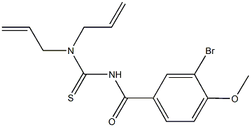 N,N-diallyl-N'-(3-bromo-4-methoxybenzoyl)thiourea Struktur