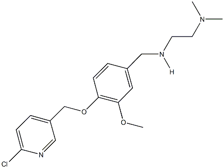 N-{4-[(6-chloro-3-pyridinyl)methoxy]-3-methoxybenzyl}-N-[2-(dimethylamino)ethyl]amine Struktur