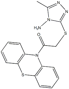 3-methyl-5-{[2-oxo-2-(10H-phenothiazin-10-yl)ethyl]sulfanyl}-4H-1,2,4-triazol-4-amine Struktur