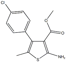 methyl 2-amino-4-(4-chlorophenyl)-5-methyl-3-thiophenecarboxylate Struktur