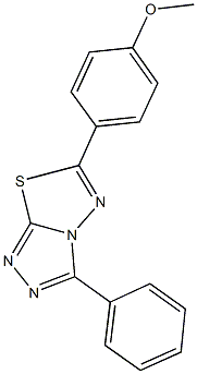 methyl 4-(3-phenyl[1,2,4]triazolo[3,4-b][1,3,4]thiadiazol-6-yl)phenyl ether Struktur