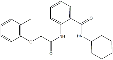 N-cyclohexyl-2-{[(2-methylphenoxy)acetyl]amino}benzamide Struktur