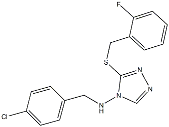 N-(4-chlorobenzyl)-N-{3-[(2-fluorobenzyl)sulfanyl]-4H-1,2,4-triazol-4-yl}amine Struktur