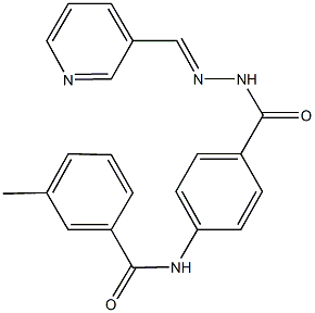 3-methyl-N-(4-{[2-(3-pyridinylmethylene)hydrazino]carbonyl}phenyl)benzamide Struktur