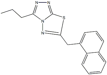 6-(1-naphthylmethyl)-3-propyl[1,2,4]triazolo[3,4-b][1,3,4]thiadiazole Struktur