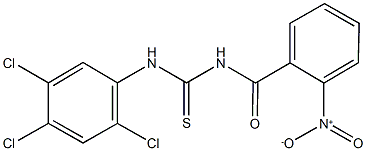 N-{2-nitrobenzoyl}-N'-(2,4,5-trichlorophenyl)thiourea Struktur