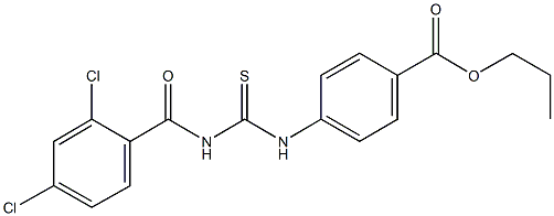 propyl 4-({[(2,4-dichlorobenzoyl)amino]carbothioyl}amino)benzoate Struktur