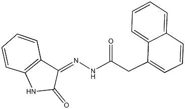 2-(1-naphthyl)-N'-(2-oxo-1,2-dihydro-3H-indol-3-ylidene)acetohydrazide Struktur