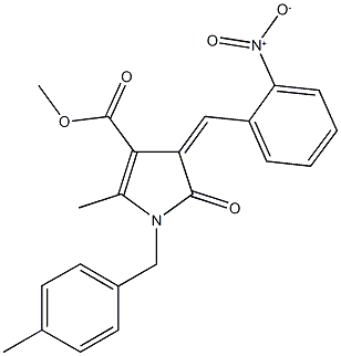 methyl 4-{2-nitrobenzylidene}-2-methyl-1-(4-methylbenzyl)-5-oxo-4,5-dihydro-1H-pyrrole-3-carboxylate Struktur