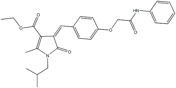 ethyl 4-[4-(2-anilino-2-oxoethoxy)benzylidene]-1-isobutyl-2-methyl-5-oxo-4,5-dihydro-1H-pyrrole-3-carboxylate Struktur