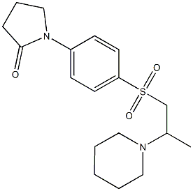 1-(4-{[2-(1-piperidinyl)propyl]sulfonyl}phenyl)-2-pyrrolidinone Struktur