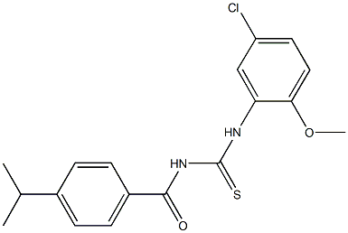 N-(5-chloro-2-methoxyphenyl)-N'-(4-isopropylbenzoyl)thiourea Struktur