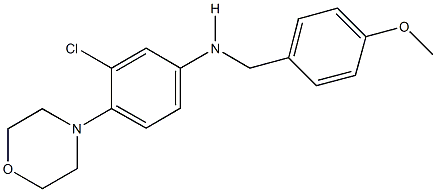 N-[3-chloro-4-(4-morpholinyl)phenyl]-N-(4-methoxybenzyl)amine Struktur