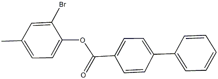 2-bromo-4-methylphenyl [1,1'-biphenyl]-4-carboxylate Struktur