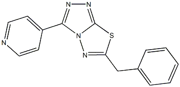 6-benzyl-3-(4-pyridinyl)[1,2,4]triazolo[3,4-b][1,3,4]thiadiazole Struktur