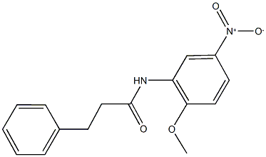 N-{5-nitro-2-methoxyphenyl}-3-phenylpropanamide Struktur