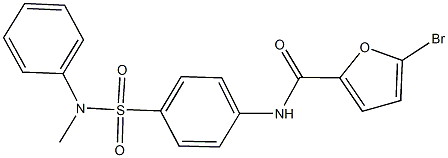 5-bromo-N-{4-[(methylanilino)sulfonyl]phenyl}-2-furamide Struktur