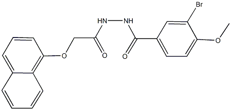 N'-(3-bromo-4-methoxybenzoyl)-2-(1-naphthyloxy)acetohydrazide Struktur