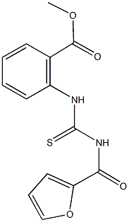 methyl 2-{[(2-furoylamino)carbothioyl]amino}benzoate Struktur