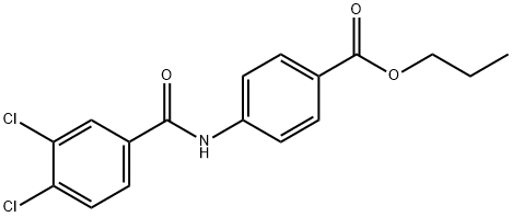 propyl 4-[(3,4-dichlorobenzoyl)amino]benzoate Struktur