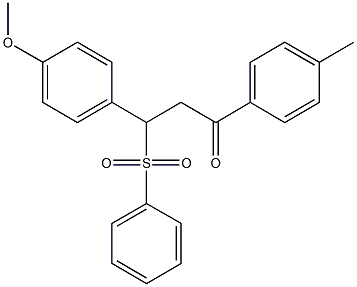 3-(4-methoxyphenyl)-1-(4-methylphenyl)-3-(phenylsulfonyl)-1-propanone Struktur