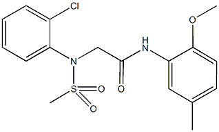 2-[2-chloro(methylsulfonyl)anilino]-N-(2-methoxy-5-methylphenyl)acetamide Struktur