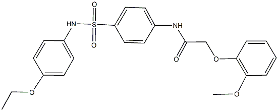 N-{4-[(4-ethoxyanilino)sulfonyl]phenyl}-2-(2-methoxyphenoxy)acetamide Struktur