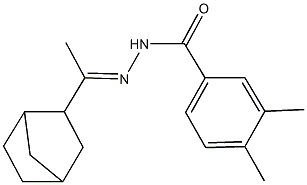 N'-(1-bicyclo[2.2.1]hept-2-ylethylidene)-3,4-dimethylbenzohydrazide Struktur