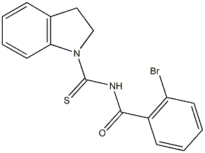 2-bromo-N-(2,3-dihydro-1H-indol-1-ylcarbothioyl)benzamide Struktur