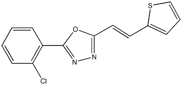 2-(2-chlorophenyl)-5-[2-(2-thienyl)vinyl]-1,3,4-oxadiazole Struktur